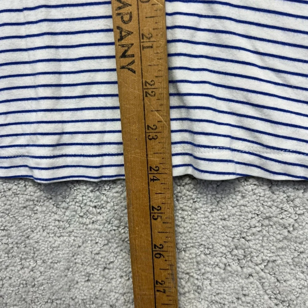 Gap Foldover Mini Skirt Womens Medium Blue White Striped Rayon Blend Casual